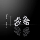 Jewelry Trends Petite Dragon Stud Post Sterling Silver Earrings