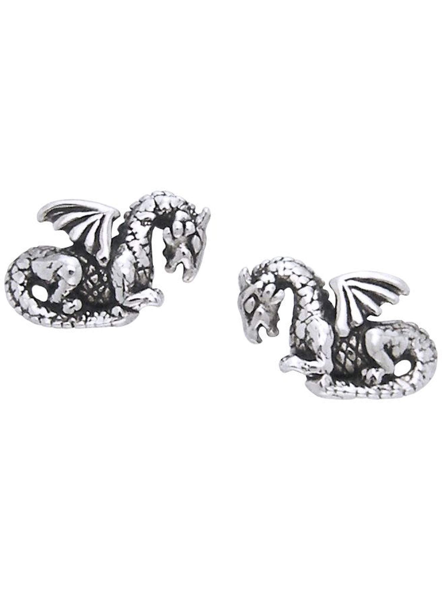 Jewelry Trends Petite Dragon Stud Post Sterling Silver Earrings