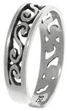Jewelry Trends Sterling Silver Filigree Scroll Design Adjustable Toe Ring
