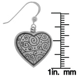 Jewelry Trends Sterling Silver Celtic Spiral Heart Dangle Earrings