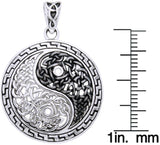 Jewelry Trends Sterling Silver Yin Yang Celtic Knot Pendant Necklace Courtney Davis Art
