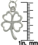 Jewelry Trends Sterling Silver Lucky Four Leaf Clover Shamrock Pendant with 18 Inch Chain Necklace