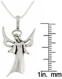 Jewelry Trends Sterling Silver Angel Pendant with 18 Inch Silver Box Chain Necklace First Communion Gift