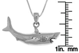 Jewelry Trends Sterling Silver Great White Shark Pendant on 18 Inch Box Chain Necklace