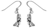 Jewelry Trends Sterling Silver Twin Dolphin Love Dangle Earrings with Paua Shell Accents