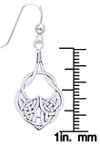 Jewelry Trends Sterling Silver Celtic Teardrop Knot Work Dangle Earrings Irish Jewelry