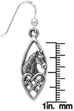 Jewelry Trends Sterling Silver Horse with Celtic Heart Dangle Earrings