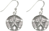 Jewelry Trends Sterling Silver Sand Dollar Star Dangle Earrings