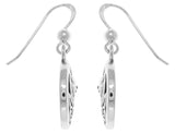 Jewelry Trends Sterling Silver Howling Wolf Celtic Moon Dangle Earrings