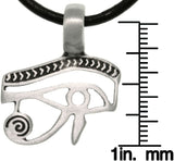 Jewelry Trends Pewter Eye of Horus Egyptian Pendant with 18 Inch Black Leather Cord Necklace