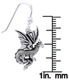 Jewelry Trends Sterling Silver Flying Dragon Dangle Earrings