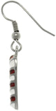 Jewelry Trends Pewter Holiday Candy Cane Dangle Earrings with Sparkling Enamel Stripes