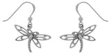 Jewelry Trends Sterling Silver Dragonfly Dangle Earrings