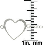 Jewelry Trends Sterling Silver Open Hearts Dangle Adjustable Chain Anklet