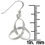 Jewelry Trends Sterling Silver Celtic Trinity Knot Dangle Earrings