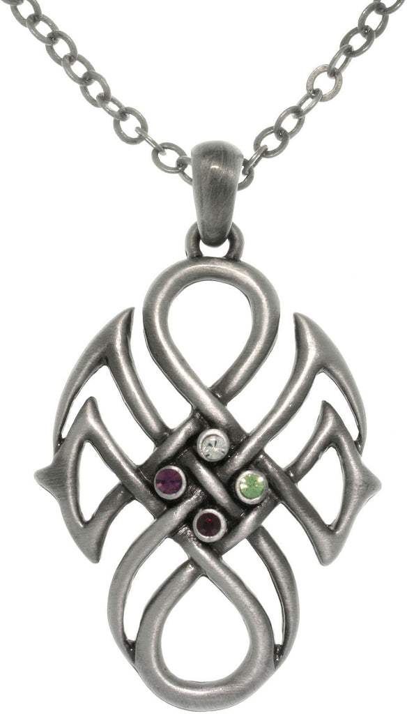 Jewelry Trends Pewter Alloy Celtic Tribal Knot Pendant with 23 Inch Chain Necklace