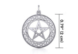 Jewelry Trends Celtic Knot Pentacle Pentagram Star Sterling Silver Pendant Necklace 18"
