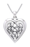 Jewelry Trends Sterling Silver Celtic Knot Eternal Heart Pendant on Box Chain Necklace Gift