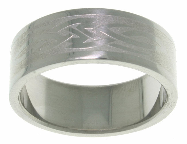 Jewelry Trends Etched Celtic Tribal Knot Stainless Steel Band Ring Whole Sizes 5 - 15