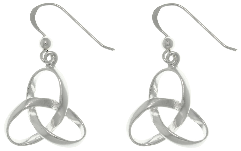 Jewelry Trends Sterling Silver Celtic Trinity Knot Dangle Earrings