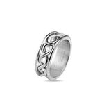 Jewelry Trends Stainless Steel Band Ring With Infinity Knot Symbols Whole Sizes 6 - 10 - 6
