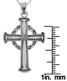 Jewelry Trends Sterling Silver Traditional Celtic Cross Pendant on 18 Inch Box Chain Necklace