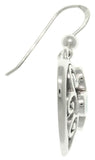 Jewelry Trends Sterling Silver Filigree Heart with Created Turquoise Dangle Earrings