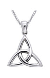 Jewelry Trends Sterling Silver Celtic Triquetra Trinity Knot Pendant on 18 Inch Box Chain Necklace