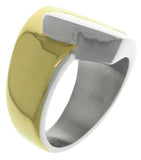 Jewelry Trends Stainless Steel Large Two Tone Ring with Interlocking Wrap Design Whole Sizes 6 - 10 - 6