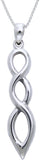 Jewelry Trends Sterling Silver Celtic Linear Infinity Knot Pendant on 18 inch Box Chain Necklace