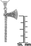Jewelry Trends Viking Battle Axe Sterling Silver Pendant Necklace 18"
