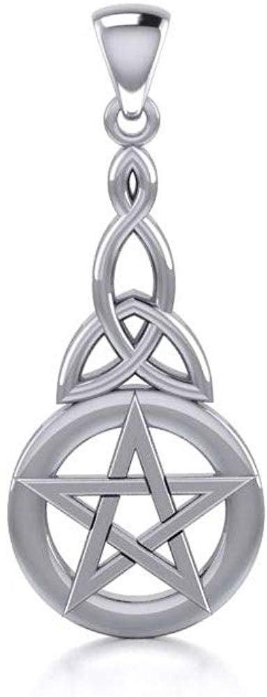 Jewelry Trends Sterling Silver Pentacle Knot Pendant