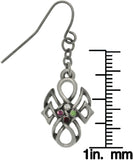 Celtic Knot Earrings - Pewter Rhinestone Tribal Knot Earrings