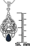 Jewelry Trends Sterling Silver Celtic Pentacle Star Pendant with Paua Shell on 18 Inch Chain Necklace