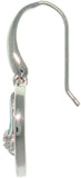 Opal Earrings - Sterling Silver Created Opal and CZ Southwestern Eagle In Flight Dangle Earrings