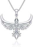 Jewelry Trends Rising Phoenix Sterling Silver Modern Style Pendant Necklace 18"
