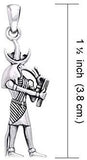 Jewelry Trends Egyptian Thoth God of Wisdom Sterling Silver Pendant