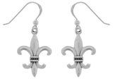 Jewelry Trends Sterling Silver Fleur De Lis Dangle Earrings