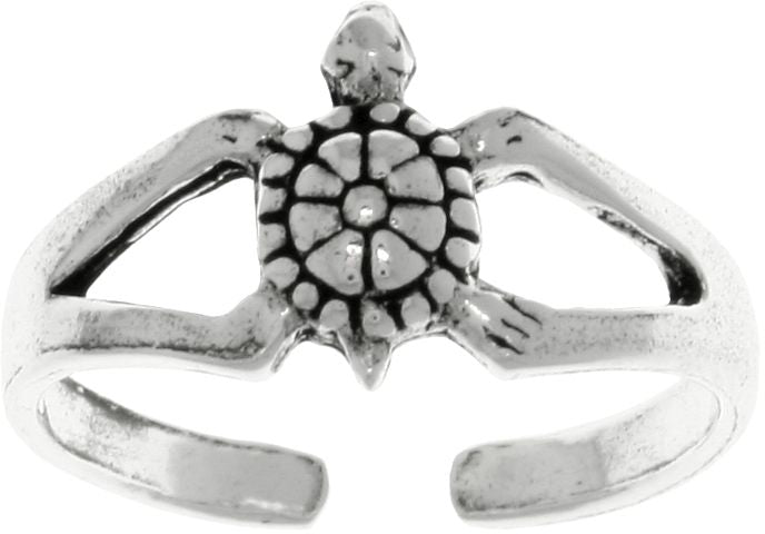 Jewelry Trends Sterling Silver Turtle Adjustable Toe Ring