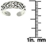 Jewelry Trends Sterling Silver Open Celtic Weave Knot Adjustable Toe Ring or Midi Ring Pinky Ring