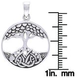 Jewelry Trends Sterling Silver Celtic Tree of Life Pendant on 18 Inch Box Chain Necklace