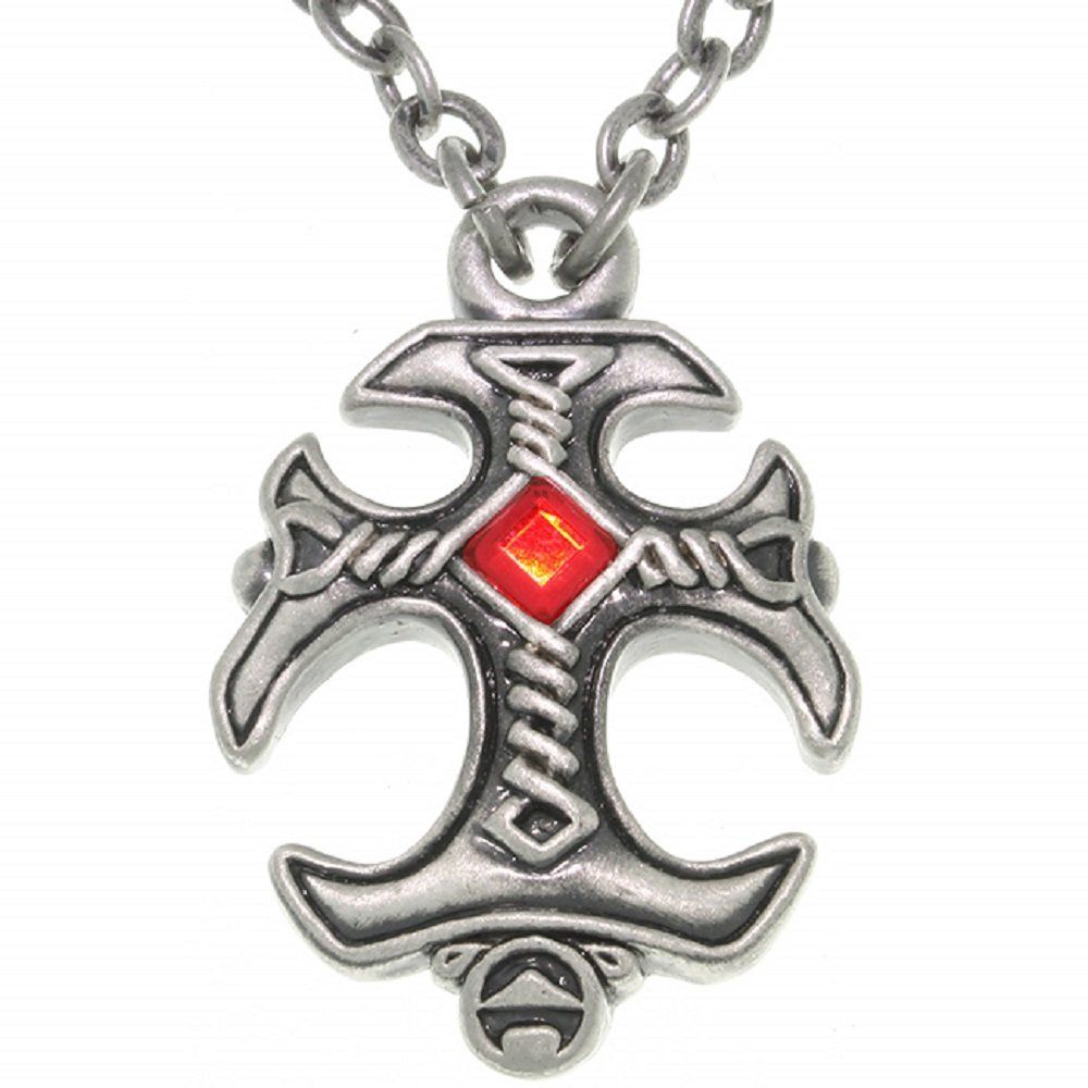 Jewelry Trends Pewter Gothic Cross Celtic Pendant on Chain Necklace