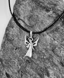 Angel Necklace - Sterling Silver Angel of Faith Pendant Necklace
