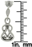 Jewelry Trends Sterling Silver Celtic Slip Knot Dangle Earrings