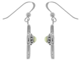 Jewelry Trends Sterling Silver and Mother of Pearl Celtic Cross Dangle Earrings