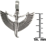 Jewelry Trends Pewter Winged Goddess Maat Isis Pendant