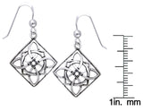 Jewelry Trends Sterling Silver Celtic Square Power Shield Knot Dangle Earrings Jewelry