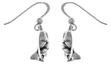 Jewelry Trends Sterling Silver Twin Dolphin Love Dangle Earrings with Paua Shell Accents