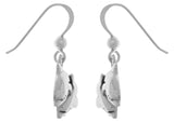Jewelry Trends Sterling Silver Double Dolphin Mother and Child Dangle Earrings