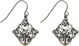 Jewelry Trends Pewter Celtic Knot Endurance Medallion Dangle Earrings